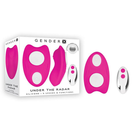 Buy Gender X UNDER THE RADAR - Pink USB Rechargeable Panty Vibe – Naughtyhut NZ sex toys online. Discreet delivery & top brands.