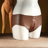 Buy Gender X UNDERGARMENTS - BRIEFS - Dark - Brown Wearable Vagina Briefs – Naughtyhut NZ sex toys online. Discreet delivery & top brands.