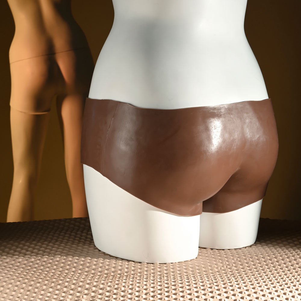 Buy Gender X UNDERGARMENTS - BRIEFS - Dark - Brown Wearable Vagina Briefs – Naughtyhut NZ sex toys online. Discreet delivery & top brands.