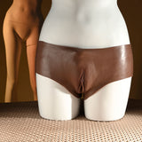 Buy Gender X UNDERGARMENTS - BRIEFS - Dark - Brown Wearable Vagina Briefs – Naughtyhut NZ sex toys online. Discreet delivery & top brands.