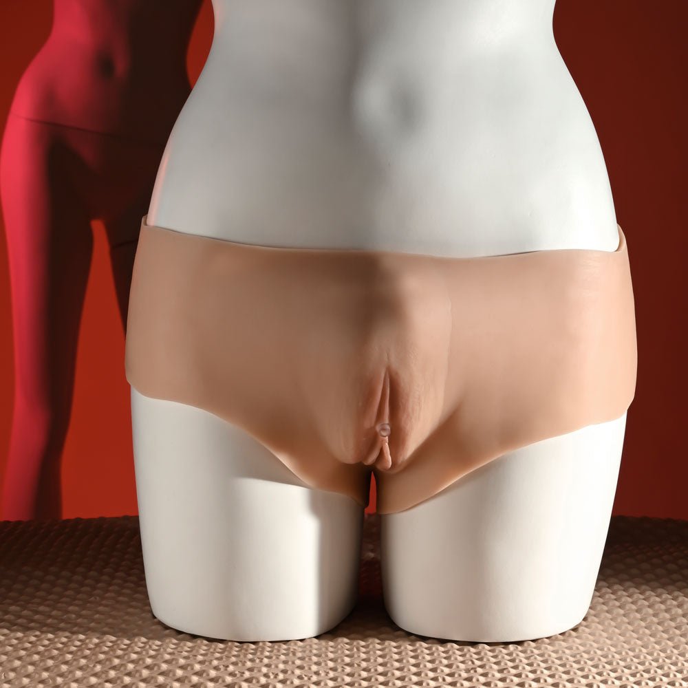 Buy Gender X UNDERGARMENTS - BRIEFS - Light - Flesh Wearable Vagina Briefs – Naughtyhut NZ sex toys online. Discreet delivery & top brands.