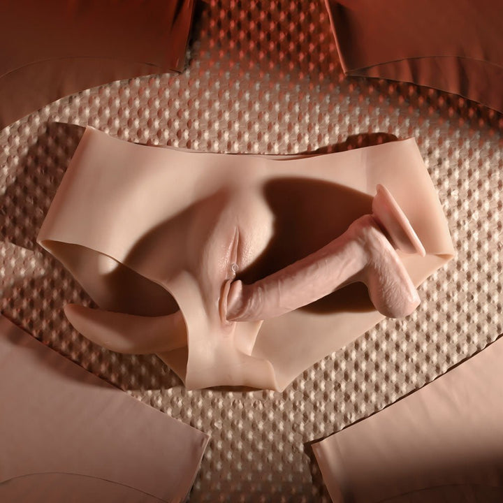 Gender X UNDERGARMENTS - BRIEFS - Light - Flesh Wearable Vagina Briefs – Sex toys NZ by Naughtyhut. Discreet delivery nationwide.