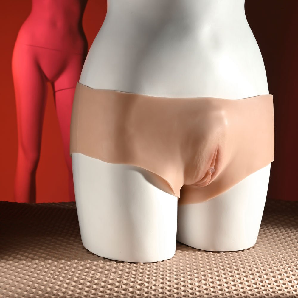 Gender X UNDERGARMENTS - BRIEFS - Light - Flesh Wearable Vagina Briefs – Sex toys NZ by Naughtyhut. Discreet delivery nationwide.