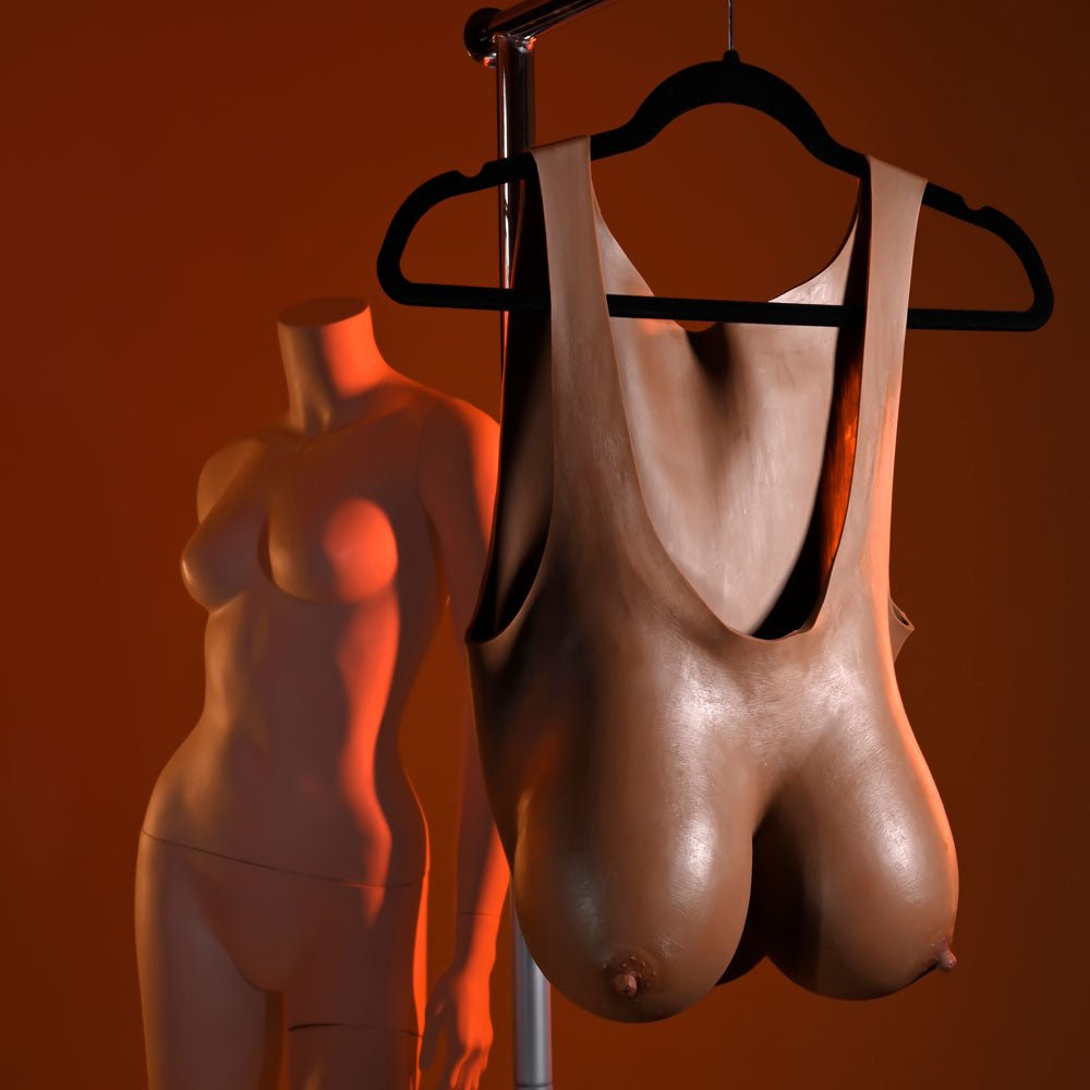Buy Gender X UNDERGARMENTS - PLATE E - CUP - Dark - Brown Wearable Breasts - E - Cup Size – Naughtyhut NZ sex toys online. Discreet delivery & top brands.