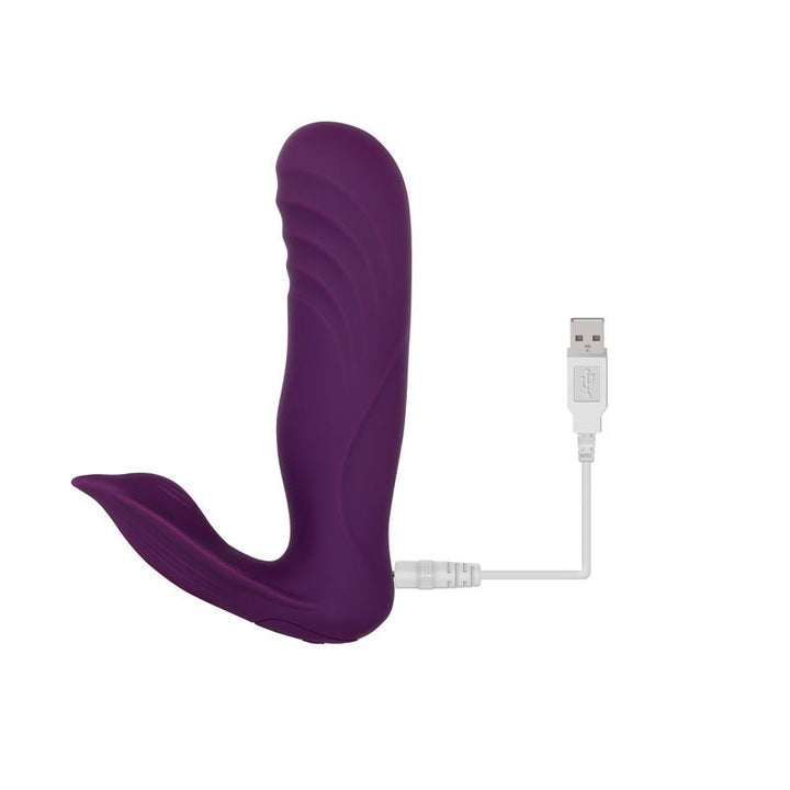 Gender X VELVET HAMMER - Purple USB Rechargeable Wearable Vibe with Remote – Sex toys NZ by Naughtyhut. Discreet delivery nationwide.