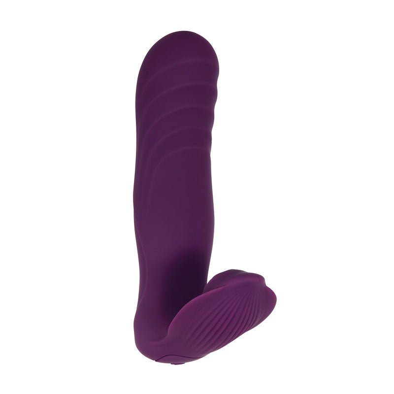 Gender X VELVET HAMMER - Purple USB Rechargeable Wearable Vibe with Remote – Sex toys NZ by Naughtyhut. Discreet delivery nationwide.