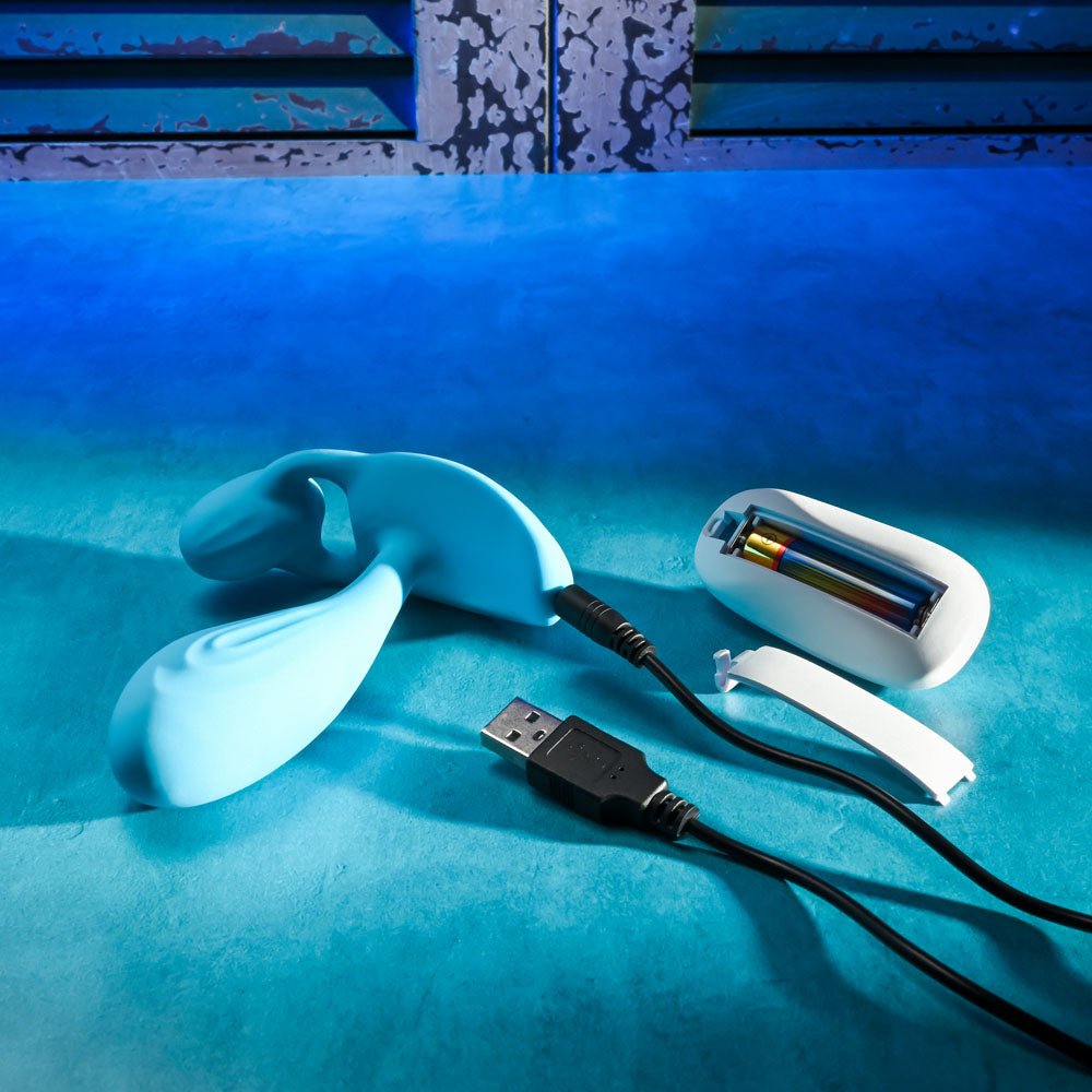 Buy Gender X WEAR ME OUT - Blue 11.1 cm USB Rechargeable Wearable Vibrator with Wireless Remote – Naughtyhut NZ sex toys online. Discreet delivery & top brands.