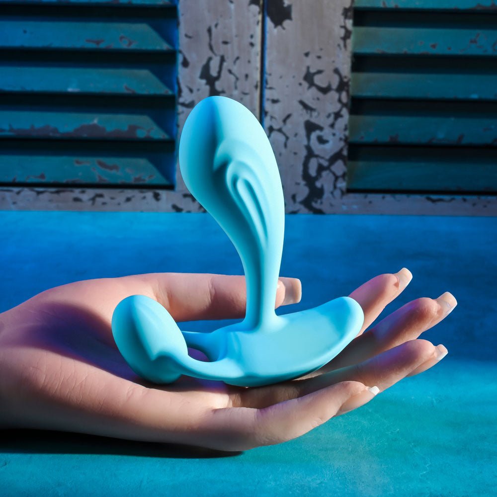 Buy Gender X WEAR ME OUT - Blue 11.1 cm USB Rechargeable Wearable Vibrator with Wireless Remote – Naughtyhut NZ sex toys online. Discreet delivery & top brands.