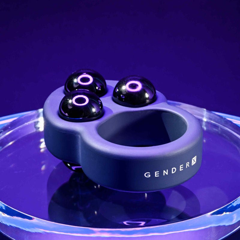 Buy Gender X WORKOUT RING - Black Weighted Cock Ring – Naughtyhut NZ sex toys online. Discreet delivery & top brands.