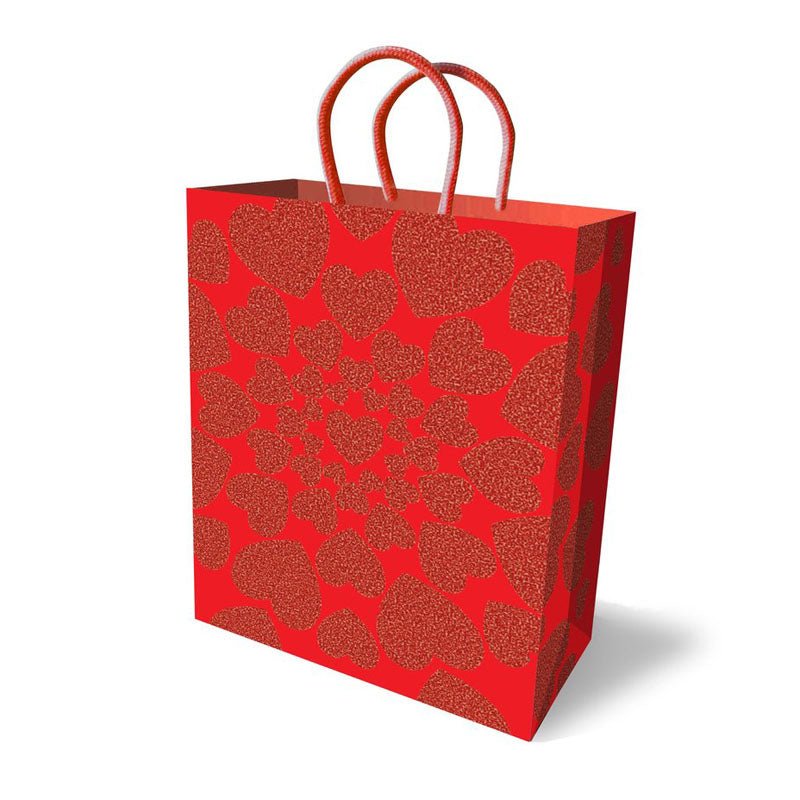 Gift Bag - Glitter Hearts - Novelty Gift Bag – Sex toys NZ by Naughtyhut. Discreet delivery nationwide.