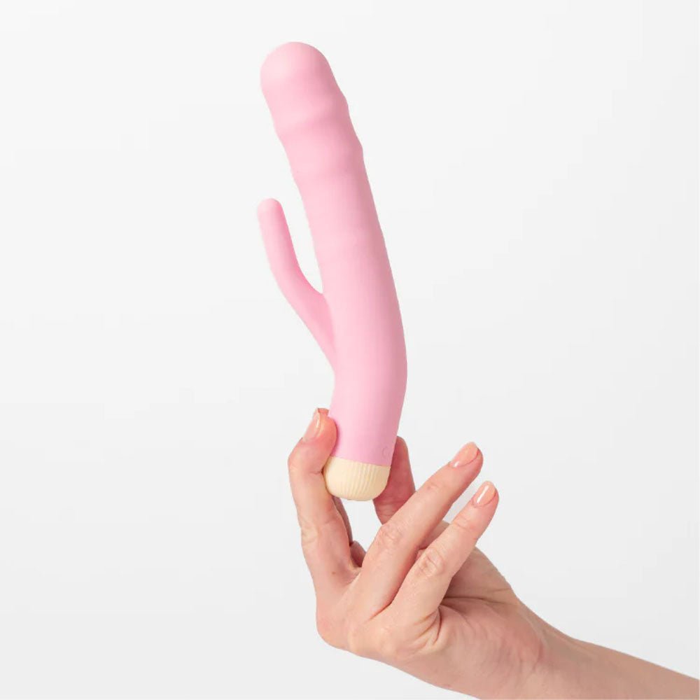 Girls Get Off - DeeDee - Pink 19 cm USB Rechargeable Thrusting Rabbit Vibrator – Sex toys NZ by Naughtyhut. Discreet delivery nationwide.