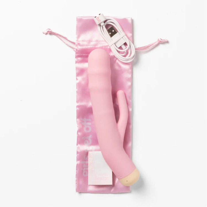 Girls Get Off - DeeDee - Pink 19 cm USB Rechargeable Thrusting Rabbit Vibrator – Sex toys NZ by Naughtyhut. Discreet delivery nationwide.