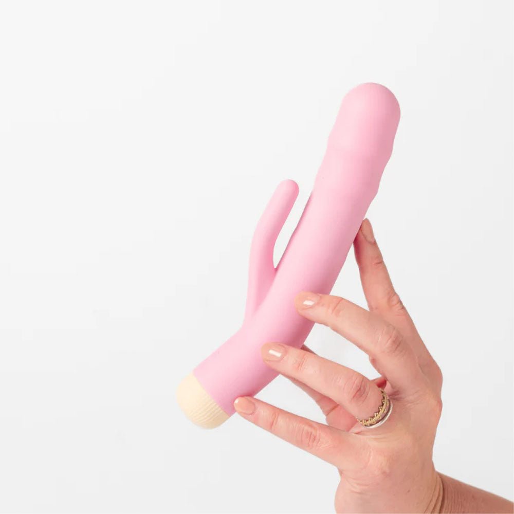 Buy Girls Get Off - DeeDee - Pink 19 cm USB Rechargeable Thrusting Rabbit Vibrator – Naughtyhut NZ sex toys online. Discreet delivery & top brands.