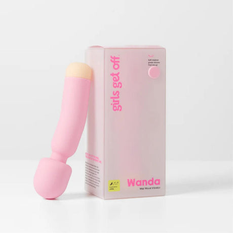 Buy Girls Get Off - Wanda - Pink 16.8 cm USB Rechargeable Massage Wand – Naughtyhut NZ sex toys online. Discreet delivery & top brands.