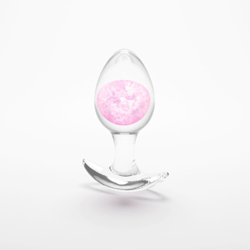 Glams Cosmic - Medium - Pink - Clear/Pink 9.5 cm Small Butt Plug – Sex toys NZ by Naughtyhut. Discreet delivery nationwide.