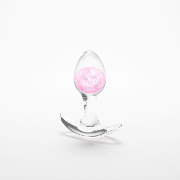 Glams Cosmic - Small - Pink - Clear/Pink 8.1 cm Small Butt Plug – Sex toys NZ by Naughtyhut. Discreet delivery nationwide.