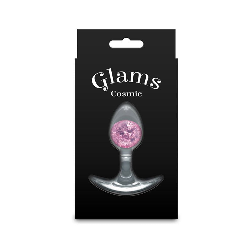 Glams Cosmic - Small - Pink - Clear/Pink 8.1 cm Small Butt Plug – Sex toys NZ by Naughtyhut. Discreet delivery nationwide.