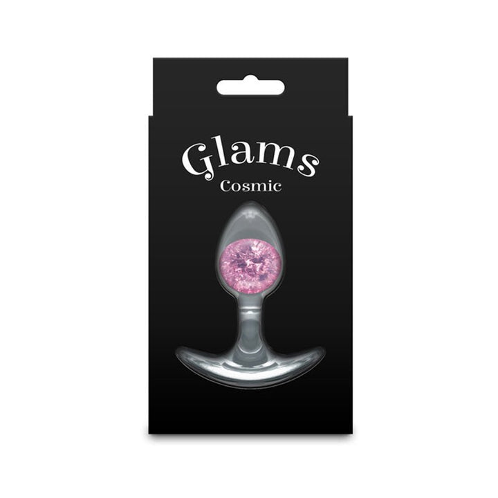 Glams Cosmic - Small - Pink - Clear/Pink 8.1 cm Small Butt Plug – Sex toys NZ by Naughtyhut. Discreet delivery nationwide.