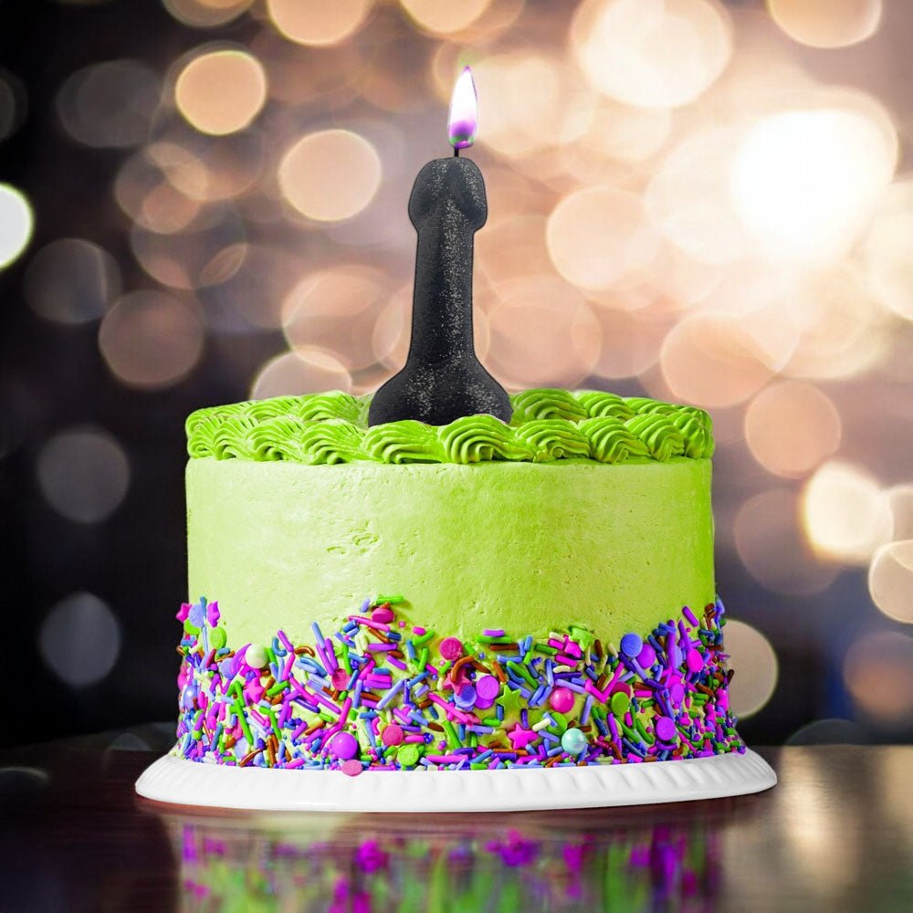 Glitterati Black Glitter Penis Candle - Black 10 cm Penis Party Candle – Sex toys NZ by Naughtyhut. Discreet delivery nationwide.