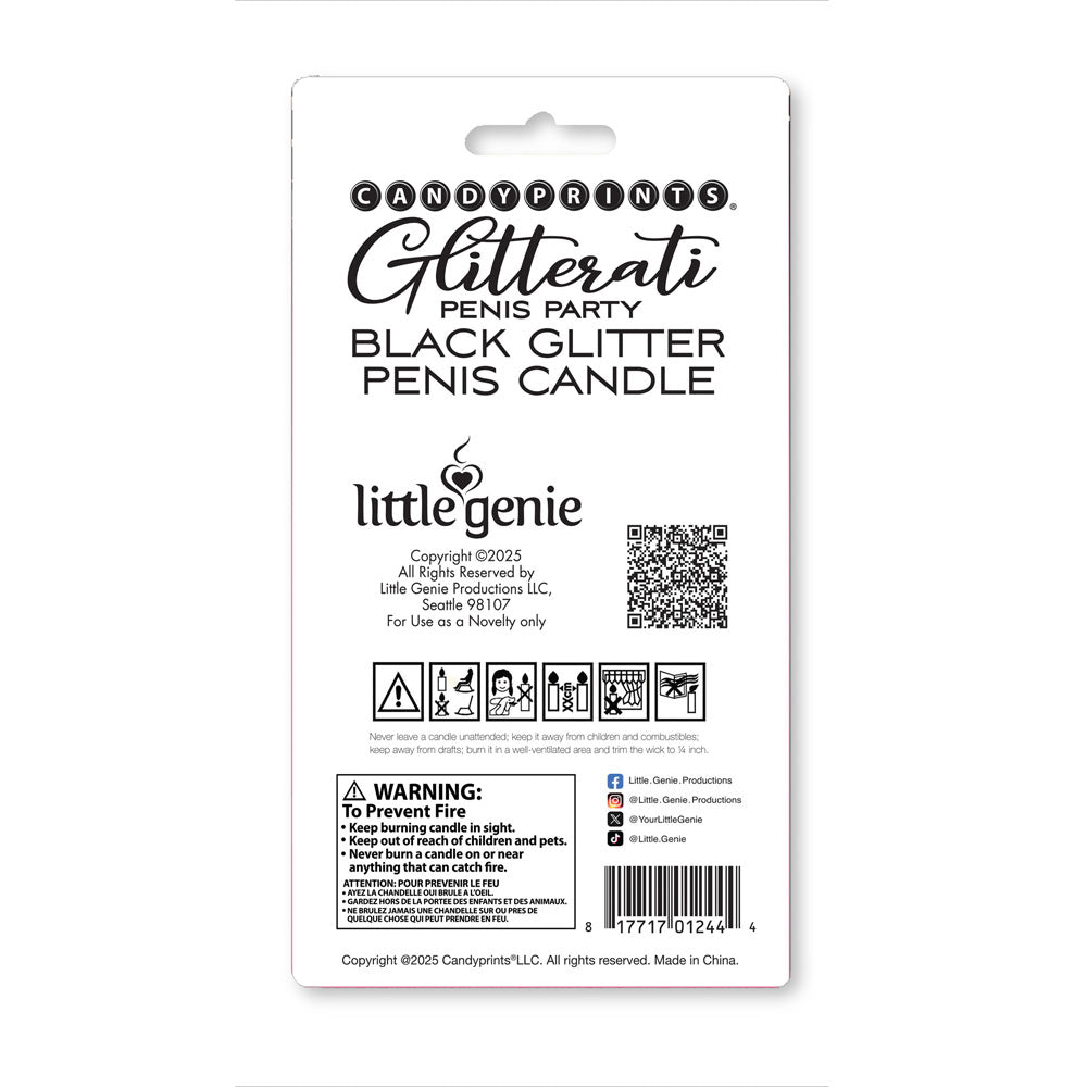 Buy Glitterati Black Glitter Penis Candle - Black 10 cm Penis Party Candle – Naughtyhut NZ sex toys online. Discreet delivery & top brands.