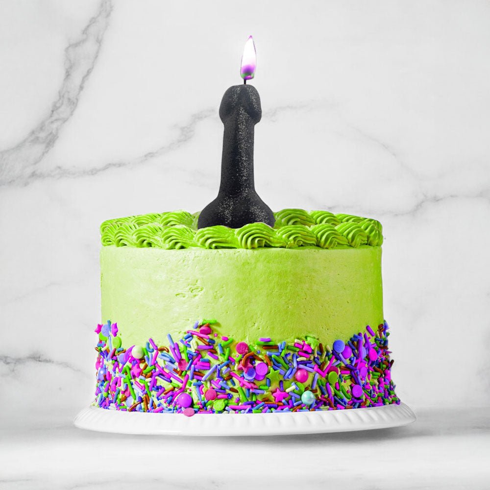 Glitterati Black Glitter Penis Candle - Black 10 cm Penis Party Candle – Sex toys NZ by Naughtyhut. Discreet delivery nationwide.