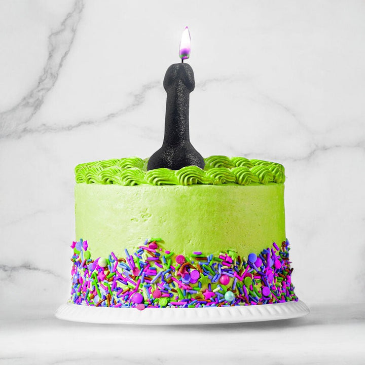 Glitterati Black Glitter Penis Candle - Black 10 cm Penis Party Candle – Sex toys NZ by Naughtyhut. Discreet delivery nationwide.