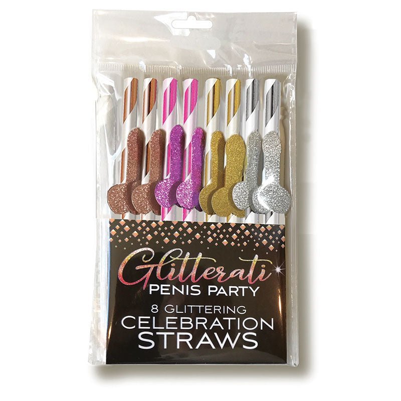 Glitterati - Celebration Straws - Party Straws - 8 Pack – Sex toys NZ by Naughtyhut. Discreet delivery nationwide.