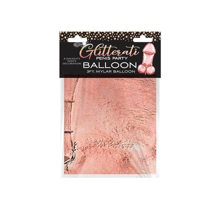 Glitterati - Penis Party Balloon 90cm Mylar - Rose Gold 90 cm Novelty Balloon – Sex toys NZ by Naughtyhut. Discreet delivery nationwide.