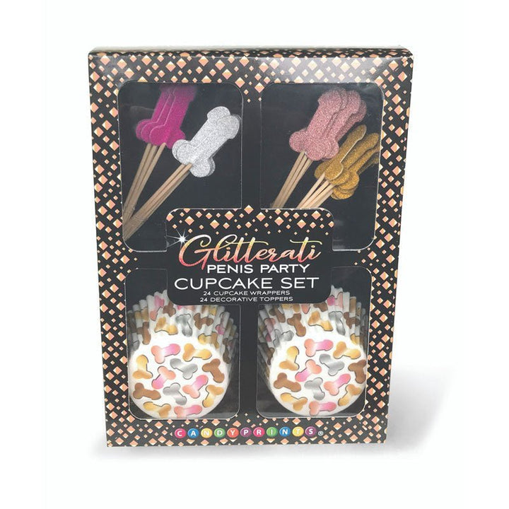 Glitterati - Penis Party Cupcake Set - Party Cupcake Set - Set of 24 – Sex toys NZ by Naughtyhut. Discreet delivery nationwide.