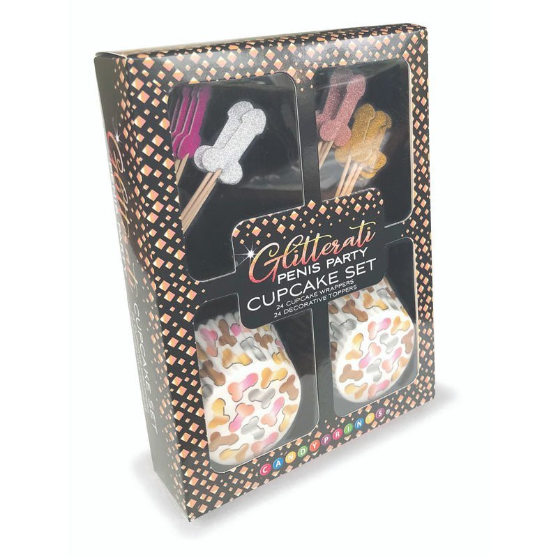 Glitterati - Penis Party Cupcake Set - Party Cupcake Set - Set of 24 – Sex toys NZ by Naughtyhut. Discreet delivery nationwide.