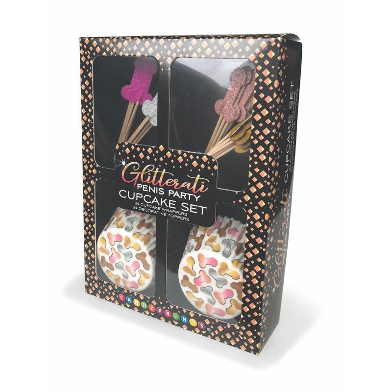 Glitterati - Penis Party Cupcake Set - Party Cupcake Set - Set of 24 – Sex toys NZ by Naughtyhut. Discreet delivery nationwide.
