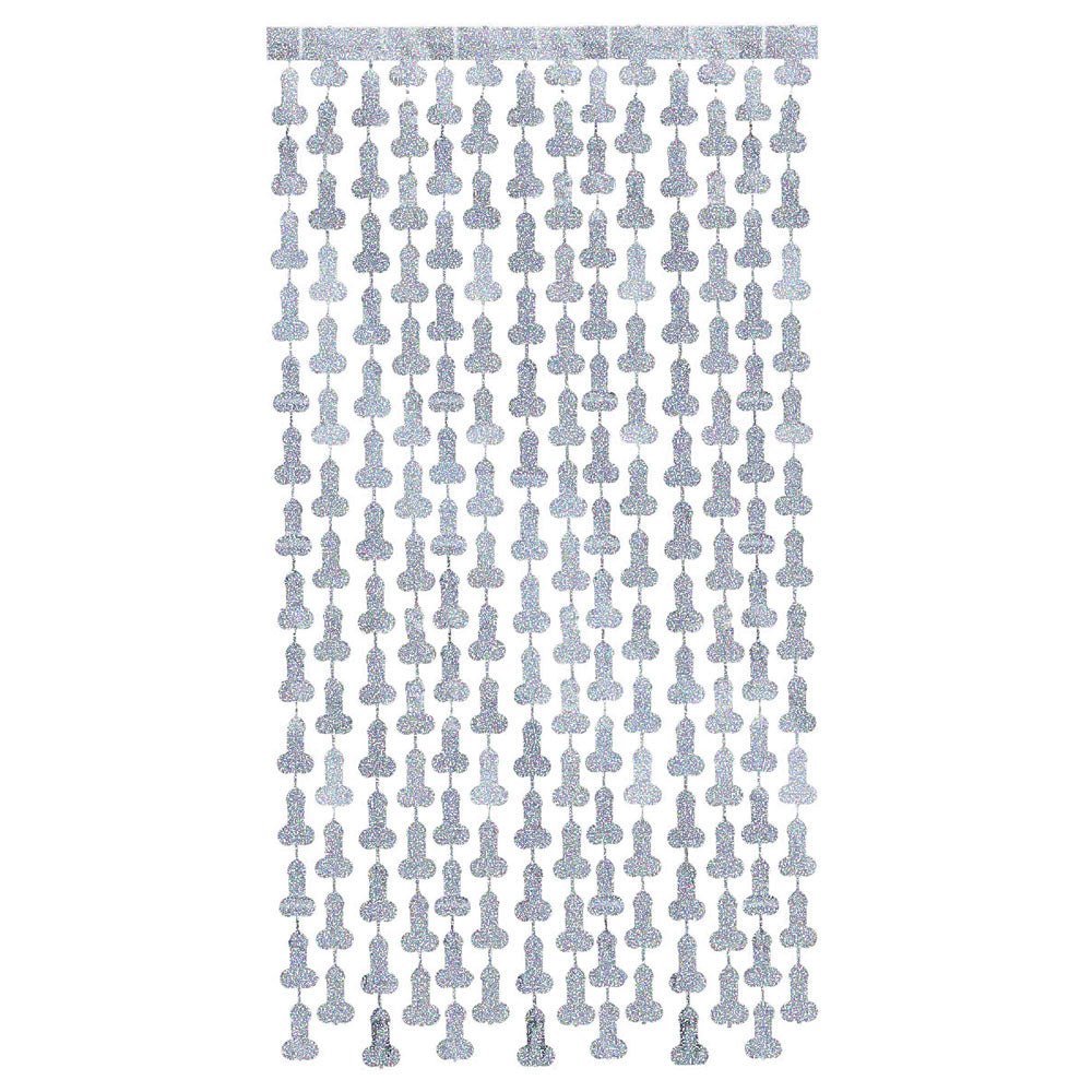 Glitterati - Penis Party Disco Metallic Curtains - Party Doorway Decoration - Set of 2 – Sex toys NZ by Naughtyhut. Discreet delivery nationwide.