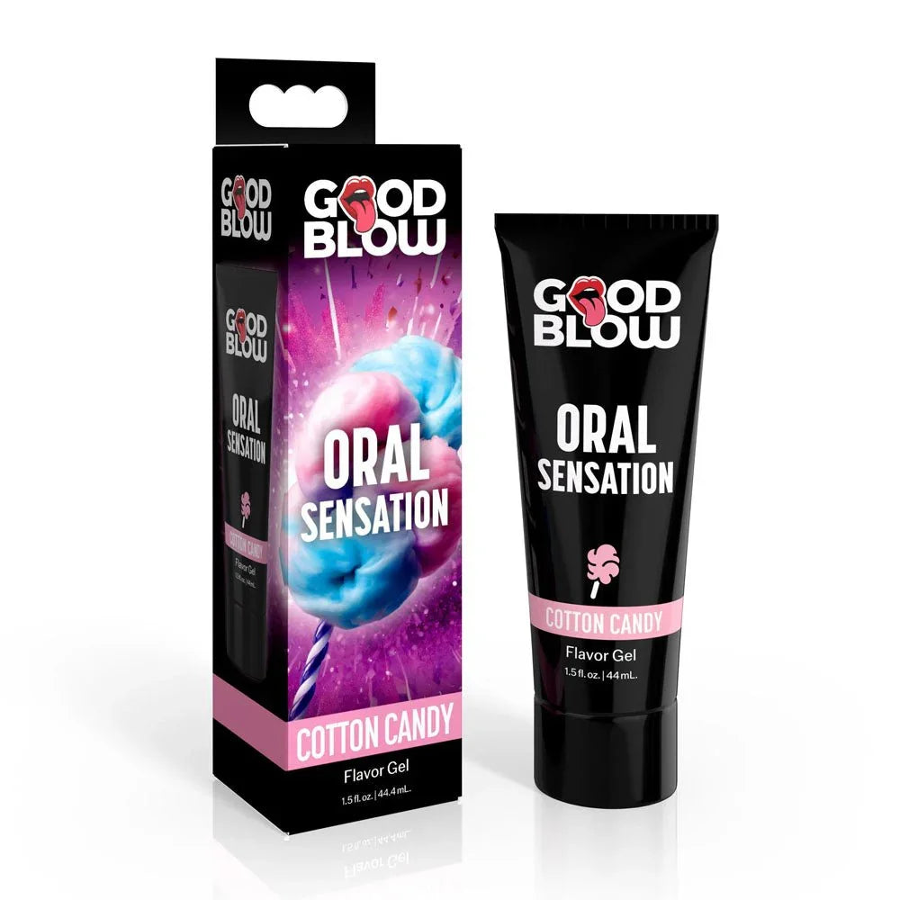 Good Blow Cotton Candy 44 ml tube beside its retail carton on white