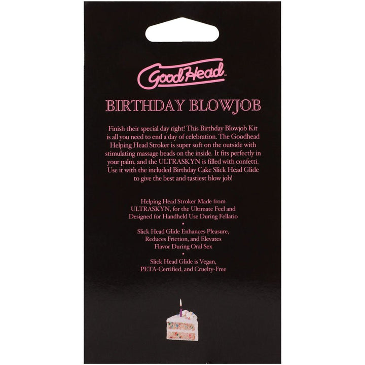GoodHead Birthday Blowjob Kit - Birthday Cake GoodHead Glide with Helping Head Stroker – Sex toys NZ by Naughtyhut. Discreet delivery nationwide.