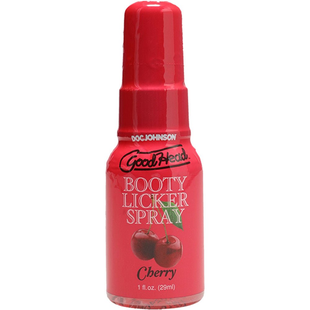 Buy GoodHead Booty Licker Spray - Cherry - Cherry Flavoured Spray - 29 ml Bottle – Naughtyhut NZ sex toys online. Discreet delivery & top brands.