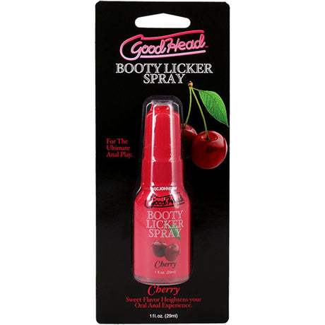 Buy GoodHead Booty Licker Spray - Cherry - Cherry Flavoured Spray - 29 ml Bottle – Naughtyhut NZ sex toys online. Discreet delivery & top brands.