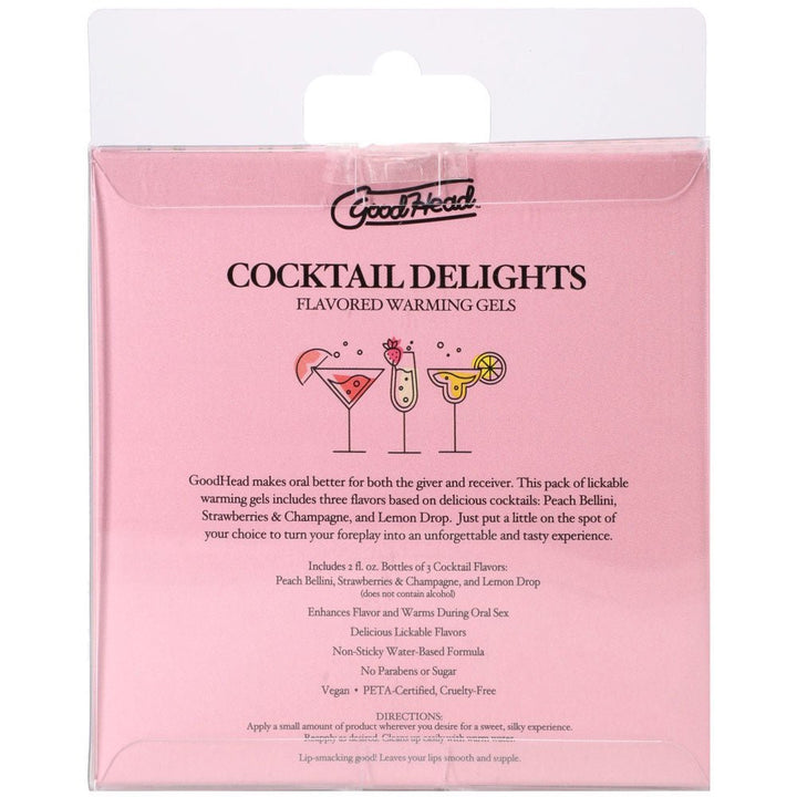 GoodHead Cocktail Delights - Flavoured Warming Oral Sex Gels - 59 ml Bottles - Set of 3 – Sex toys NZ by Naughtyhut. Discreet delivery nationwide.