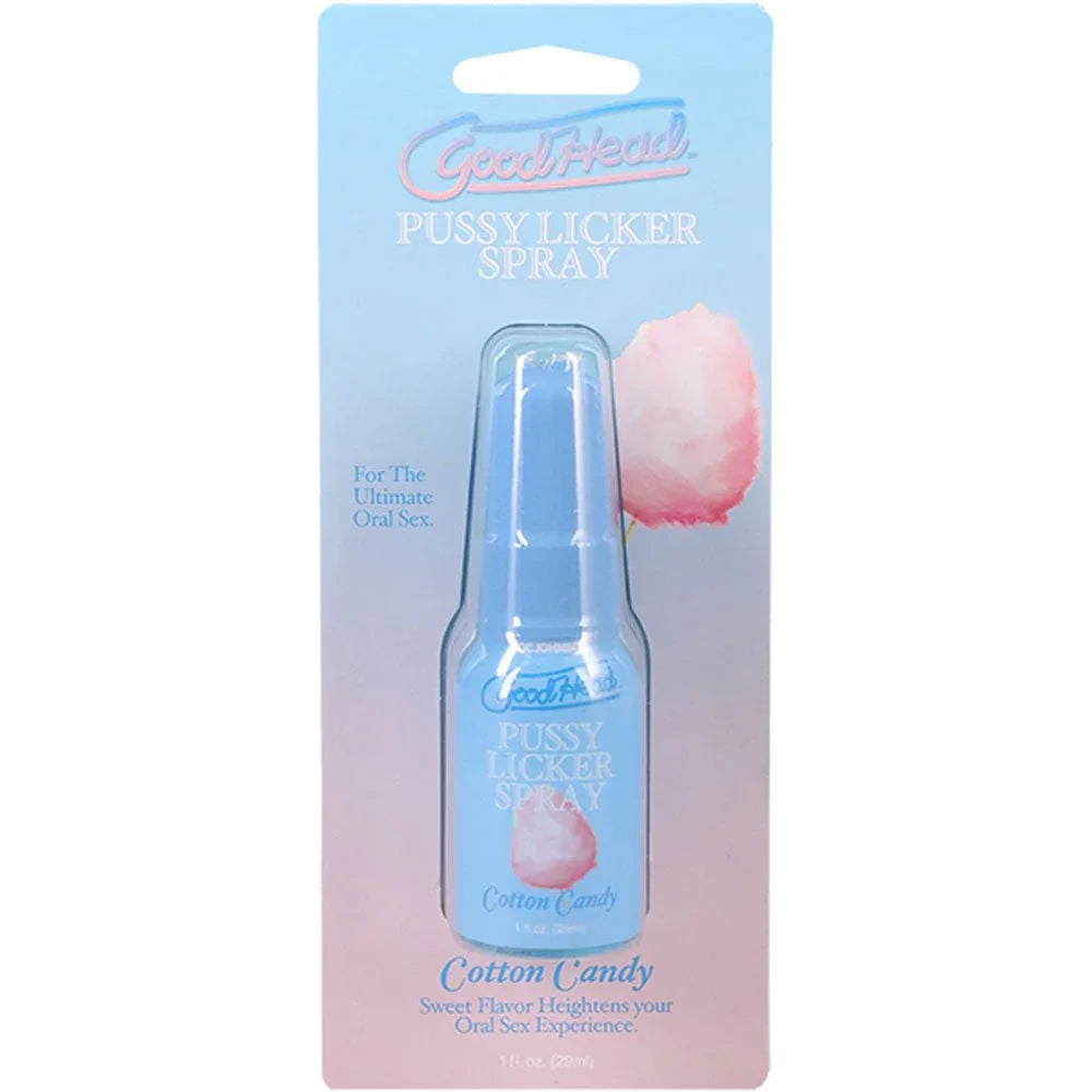 GoodHead Pussy Licker Spray Cotton Candy on its blue blister card