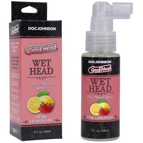 Buy GoodHead Wet Head Dry Mouth Spray - Pink Lemonade Flavoured - 59 ml Bottle – Naughtyhut NZ sex toys online. Discreet delivery & top brands.