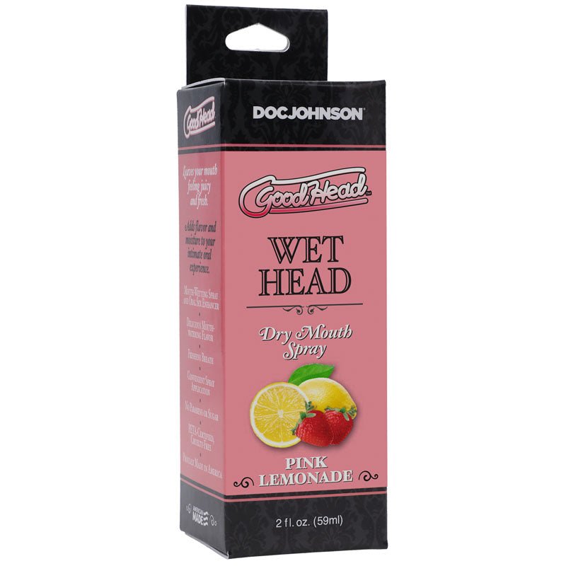 Buy GoodHead Wet Head Dry Mouth Spray - Pink Lemonade Flavoured - 59 ml Bottle – Naughtyhut NZ sex toys online. Discreet delivery & top brands.