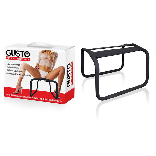 Buy Gusto - Black Position Stool – Naughtyhut NZ sex toys online. Discreet delivery & top brands.