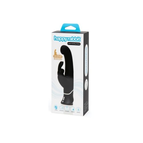 Buy Happy Rabbit G - Spot Stroker Rechargeable Rabbit Vibrator Black – Naughtyhut NZ sex toys online. Discreet delivery & top brands.