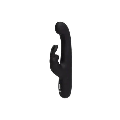 Happy Rabbit Slimline G-Spot Rabbit Vibrator in Black, side profile