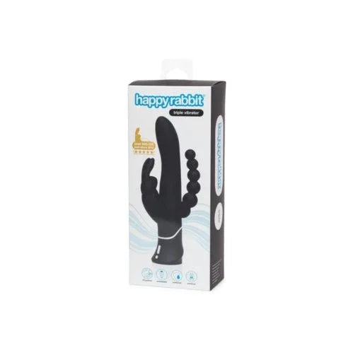 Happy Rabbit Triple Curve retail box, white with product photo