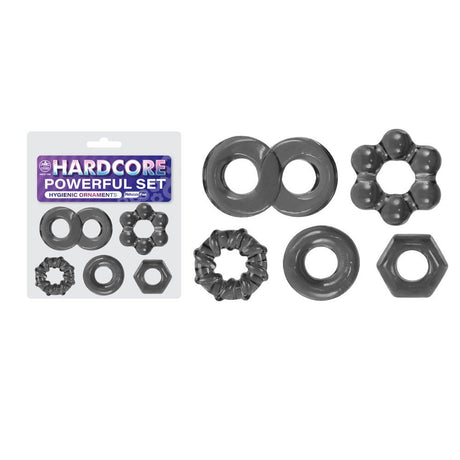Buy Hardcore Powerful Set Cock Rings - Set of 5 - Smoke Cock Rings - Set of 5 – Naughtyhut NZ sex toys online. Discreet delivery & top brands.