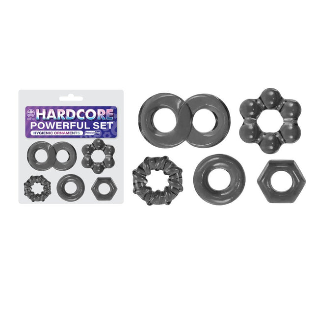 Buy Hardcore Powerful Set Cock Rings - Set of 5 - Smoke Cock Rings - Set of 5 – Naughtyhut NZ sex toys online. Discreet delivery & top brands.