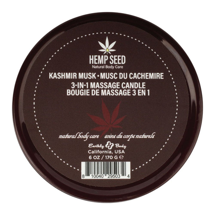Hemp Seed 3 - In - 1 Massage Candle - Kashmir Musk (Brandy, Magnolia & Vanilla Musk) - 170 g – Sex toys NZ by Naughtyhut. Discreet delivery nationwide.