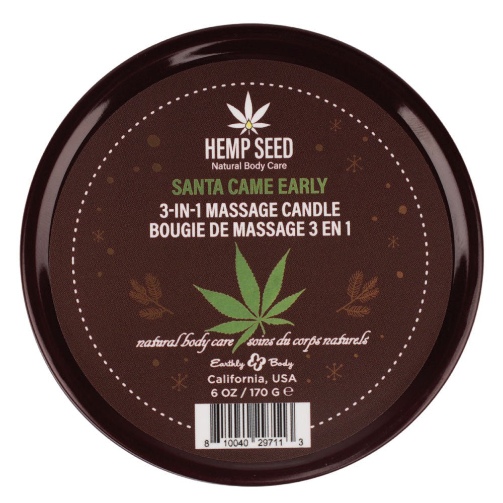 Buy Hemp Seed 3 - In - 1 Massage Candle - Santa Came Early - Honey, Cinnamon, Maple - 170 g – Naughtyhut NZ sex toys online. Discreet delivery & top brands.