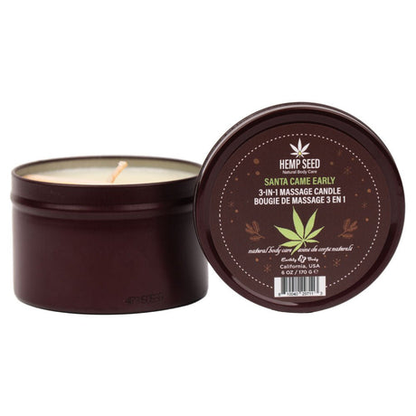Buy Hemp Seed 3 - In - 1 Massage Candle - Santa Came Early - Honey, Cinnamon, Maple - 170 g – Naughtyhut NZ sex toys online. Discreet delivery & top brands.