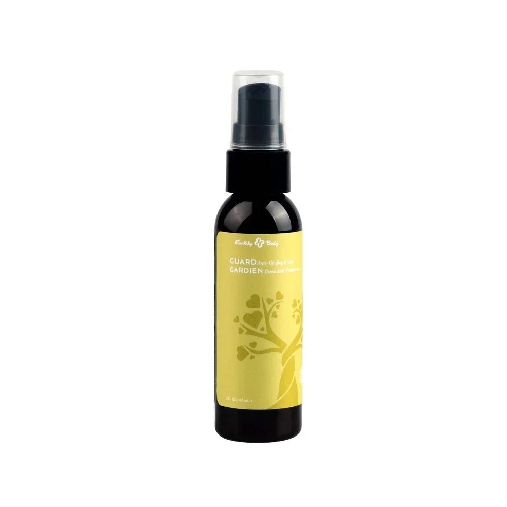 Earthly Body Hemp Seed GUARD Anti-Chafing Cream 60 ml, black bottle with yellow label